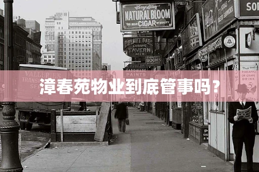 漳春苑物业到底管事吗？