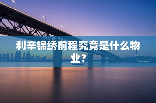 利辛锦绣前程究竟是什么物业？
