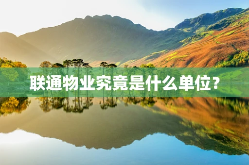 联通物业究竟是什么单位？