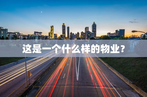 这是一个什么样的物业？