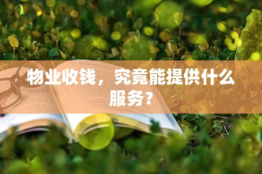 物业收钱，究竟能提供什么服务？