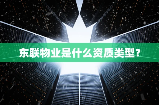 东联物业是什么资质类型？