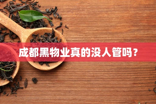 成都黑物业真的没人管吗？