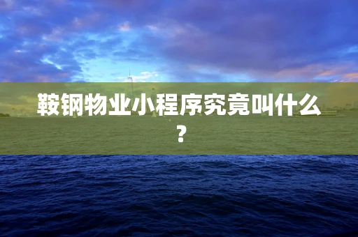 鞍钢物业小程序究竟叫什么？
