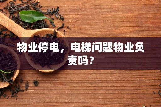 物业停电，电梯问题物业负责吗？