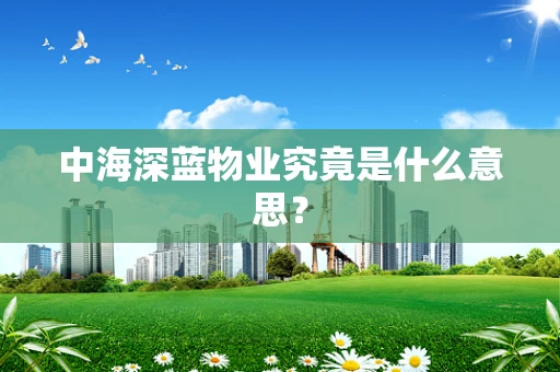 中海深蓝物业究竟是什么意思？