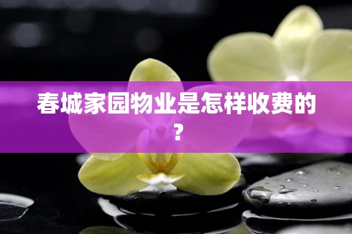 春城家园物业是怎样收费的？