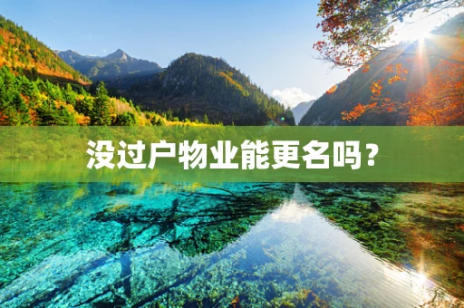 没过户物业能更名吗？