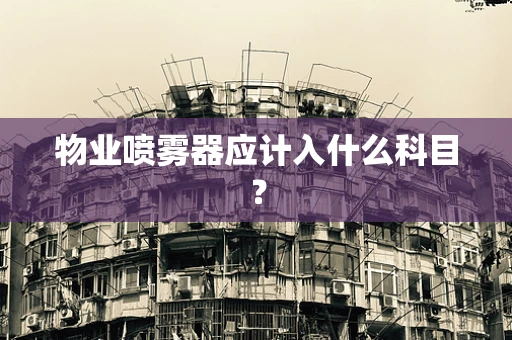物业喷雾器应计入什么科目？