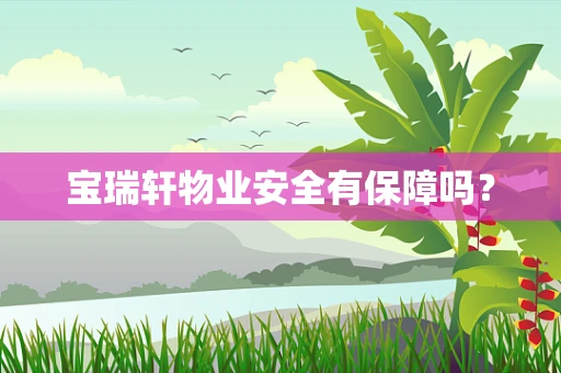宝瑞轩物业安全有保障吗？