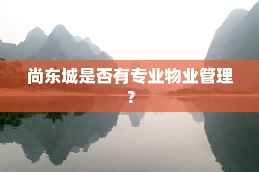 尚东城是否有专业物业管理？