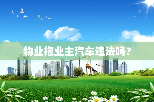 物业拖业主汽车违法吗？