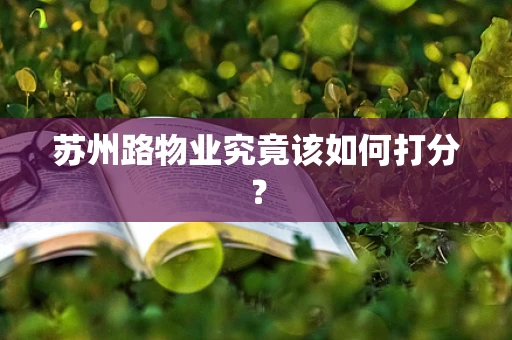 苏州路物业究竟该如何打分？