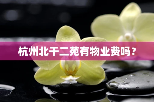 杭州北干二苑有物业费吗？