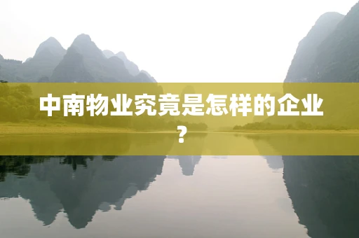 中南物业究竟是怎样的企业？