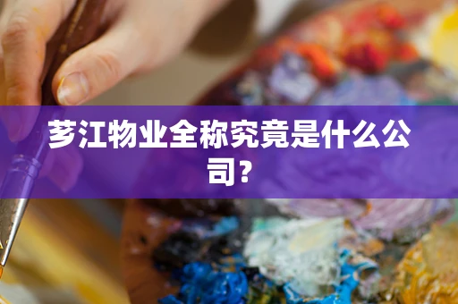 芗江物业全称究竟是什么公司？