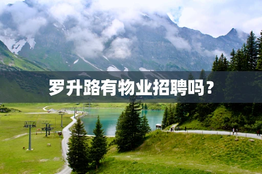 罗升路有物业招聘吗？