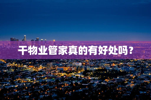 干物业管家真的有好处吗？