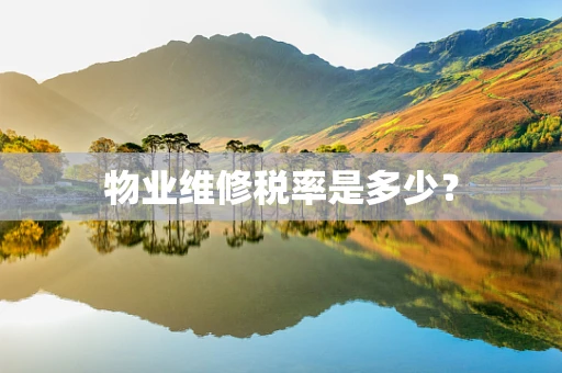 物业维修税率是多少？