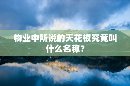 物业中所说的天花板究竟叫什么名称？