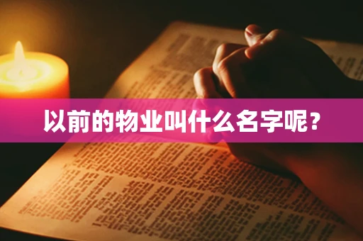 以前的物业叫什么名字呢？
