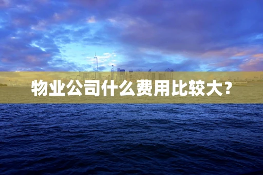 物业公司什么费用比较大？
