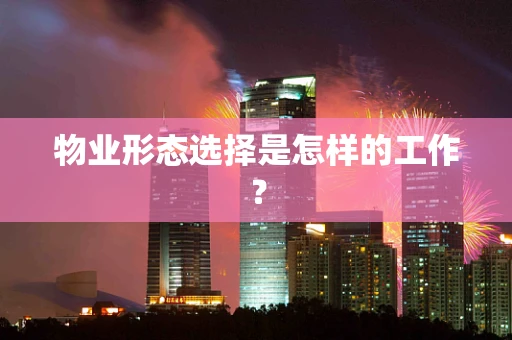 物业形态选择是怎样的工作？