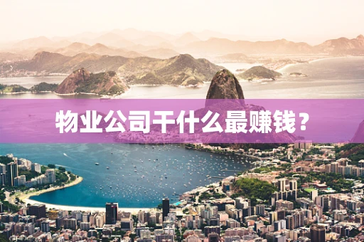 物业公司干什么最赚钱？