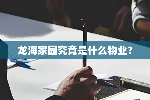 龙海家园究竟是什么物业？
