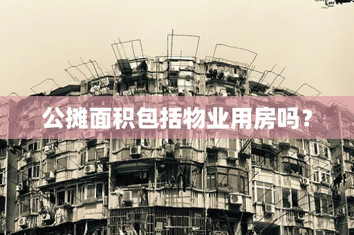 公摊面积包括物业用房吗？