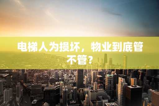 电梯人为损坏，物业到底管不管？